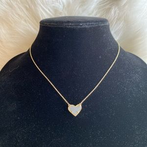 Kendra Scott White Heart Stone Necklace